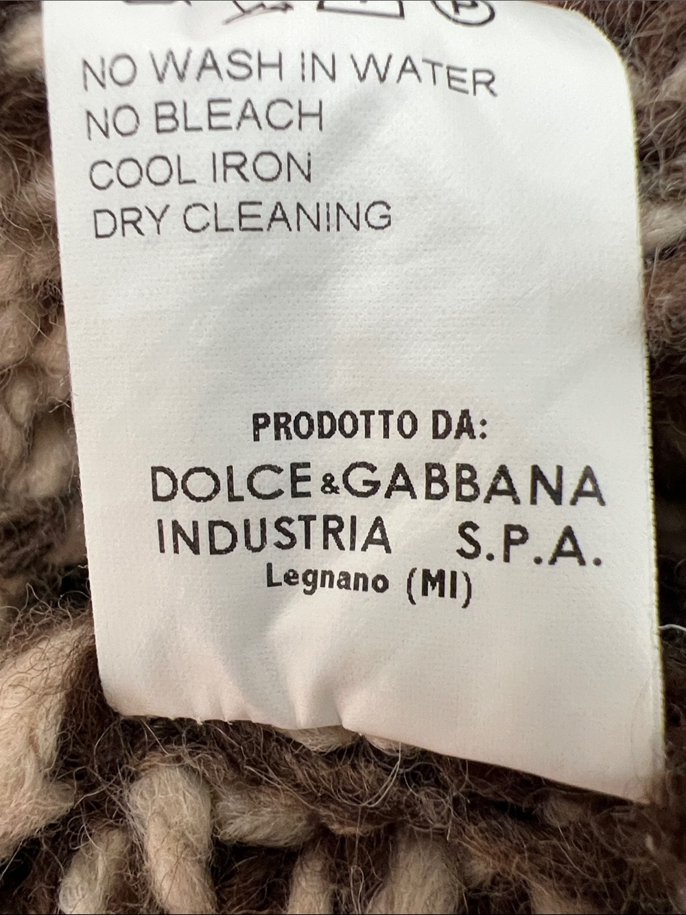 Dolce & Gabbana Archival Cowichan Brown and Cream Knit Button-Up Cardigan - Picture 5 of 10